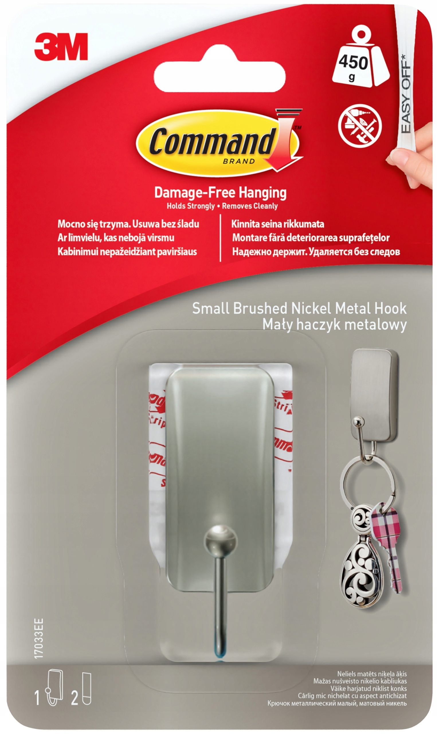 

Command Haczyk Uchwyt Metalowy Inox Mały 0.45 Kg