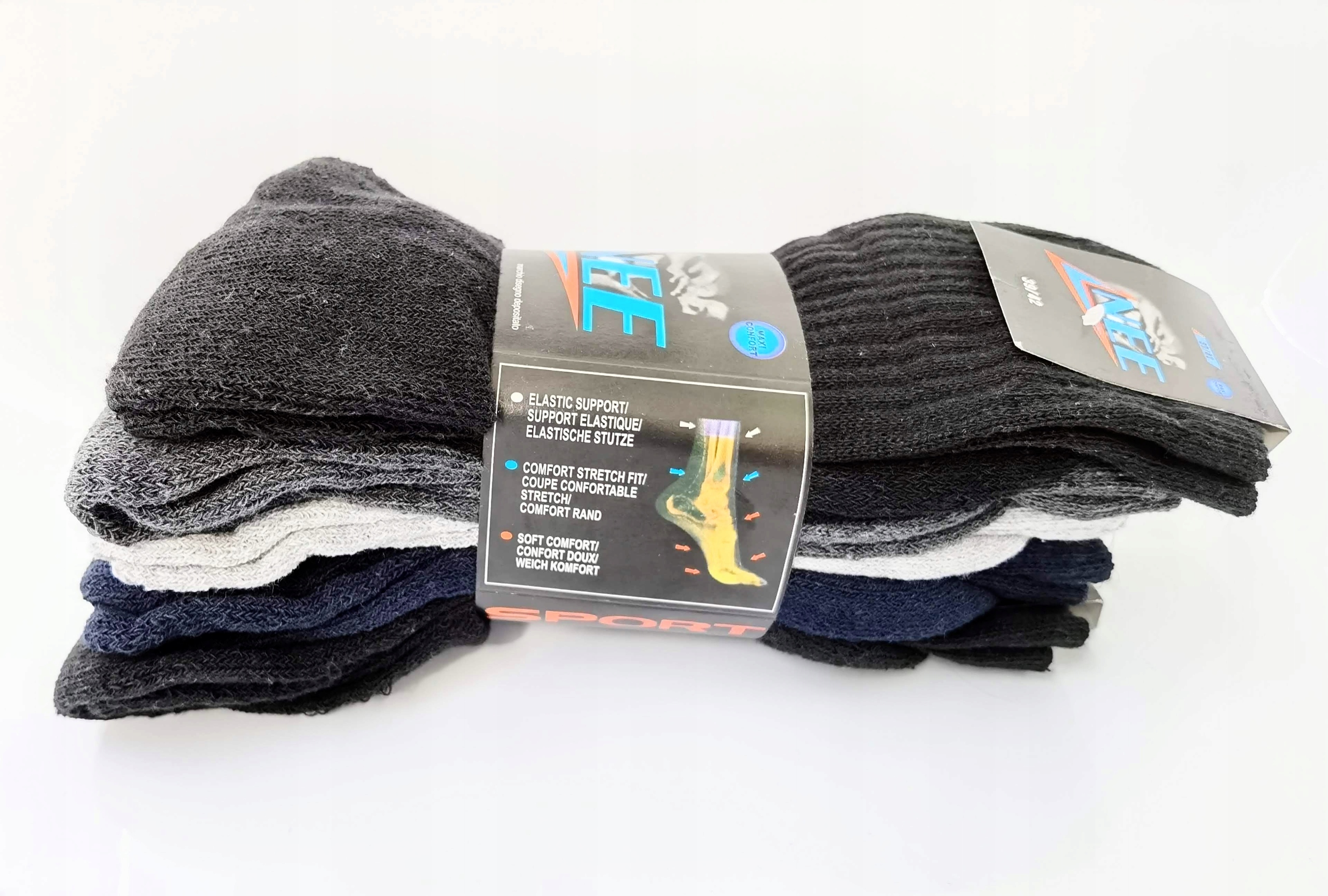

Skarpety męskie frotte - made in Italy - 5 par