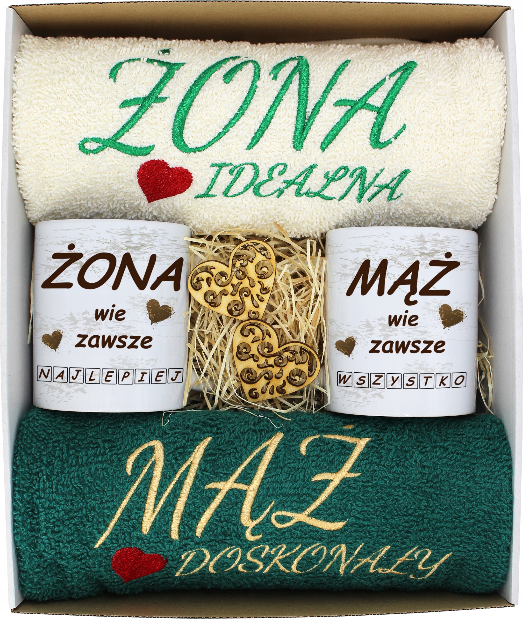 Ślub Żona Mąż Rocznica Ręczniki Kubki