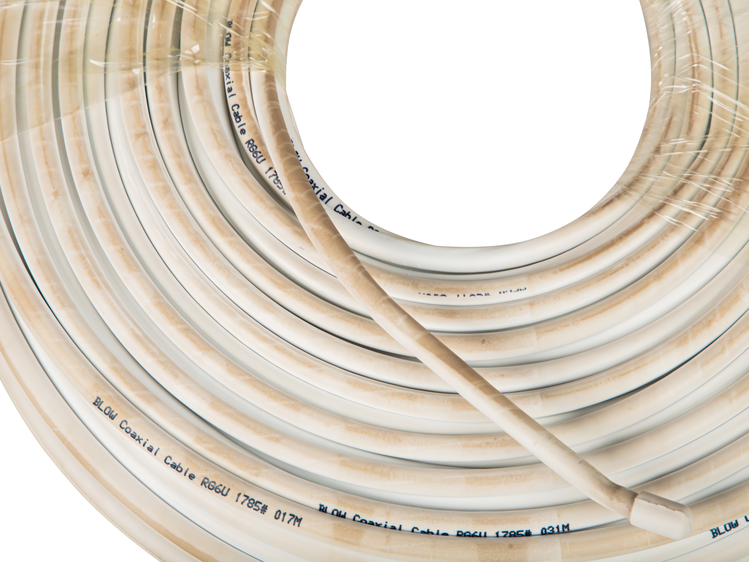 KABEL PRZEWÓD KONCENTRYCZNY ANTENOWY KONCENTRYK TV 4K FULL HD RG6U 300M Marka Blow