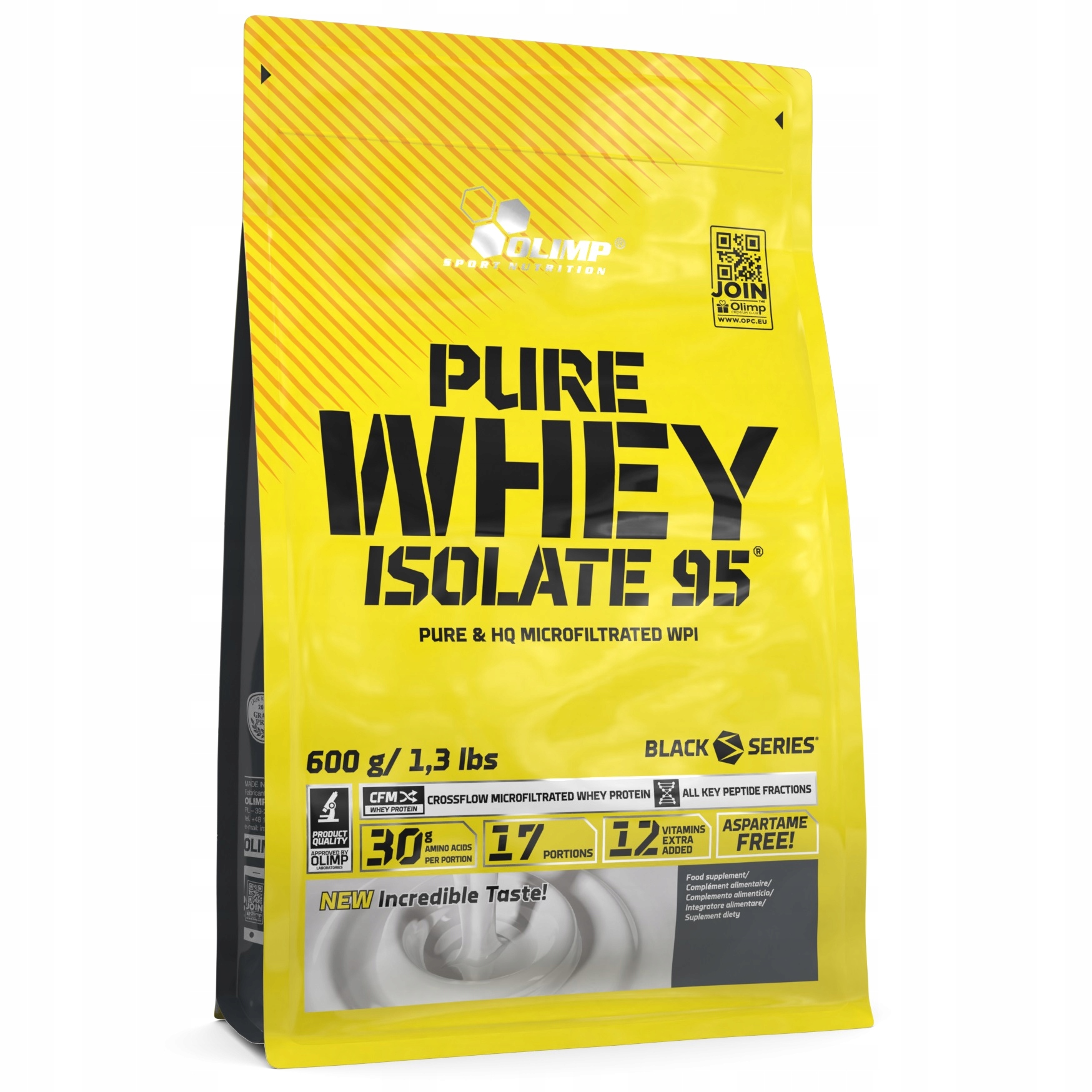Olimp Pure Whey Isolate 95 600 g Syrovátkový Izolát Jahodový
