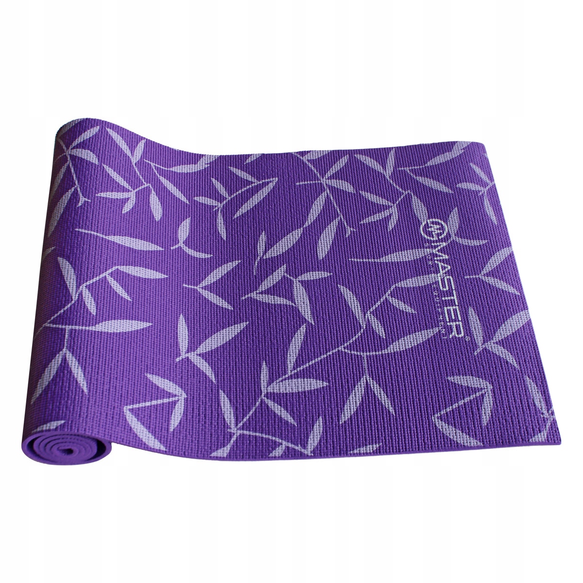 Mata do ćwiczeń Master Yoga Pvc 8 mm 173 x 61 cm Fioletowa