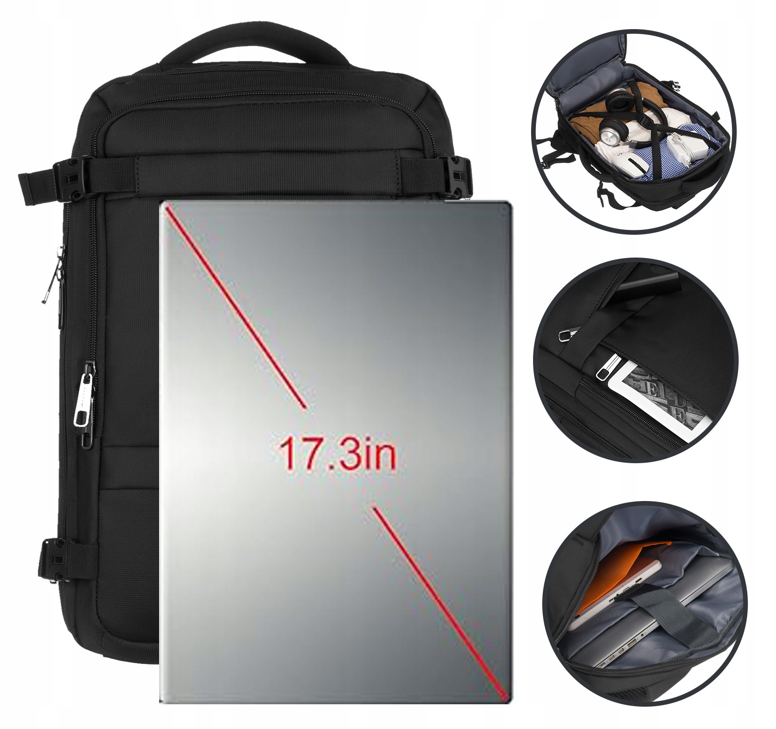 PETERSON pojemny plecak podróżny bagaż WIZZAIR kabinówka Kod producenta PTN PL-FK01-5019 BLA