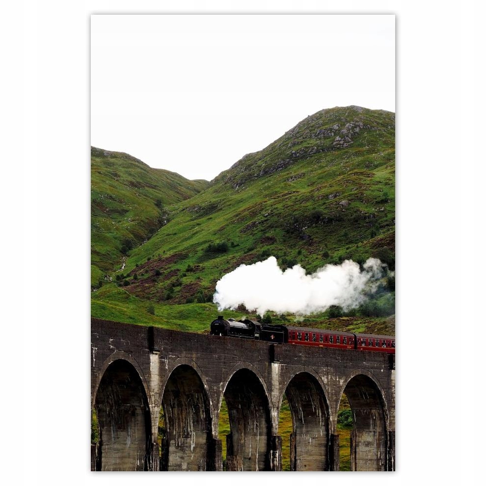 

Plakat 62x93 Lokomotywa parowa Most