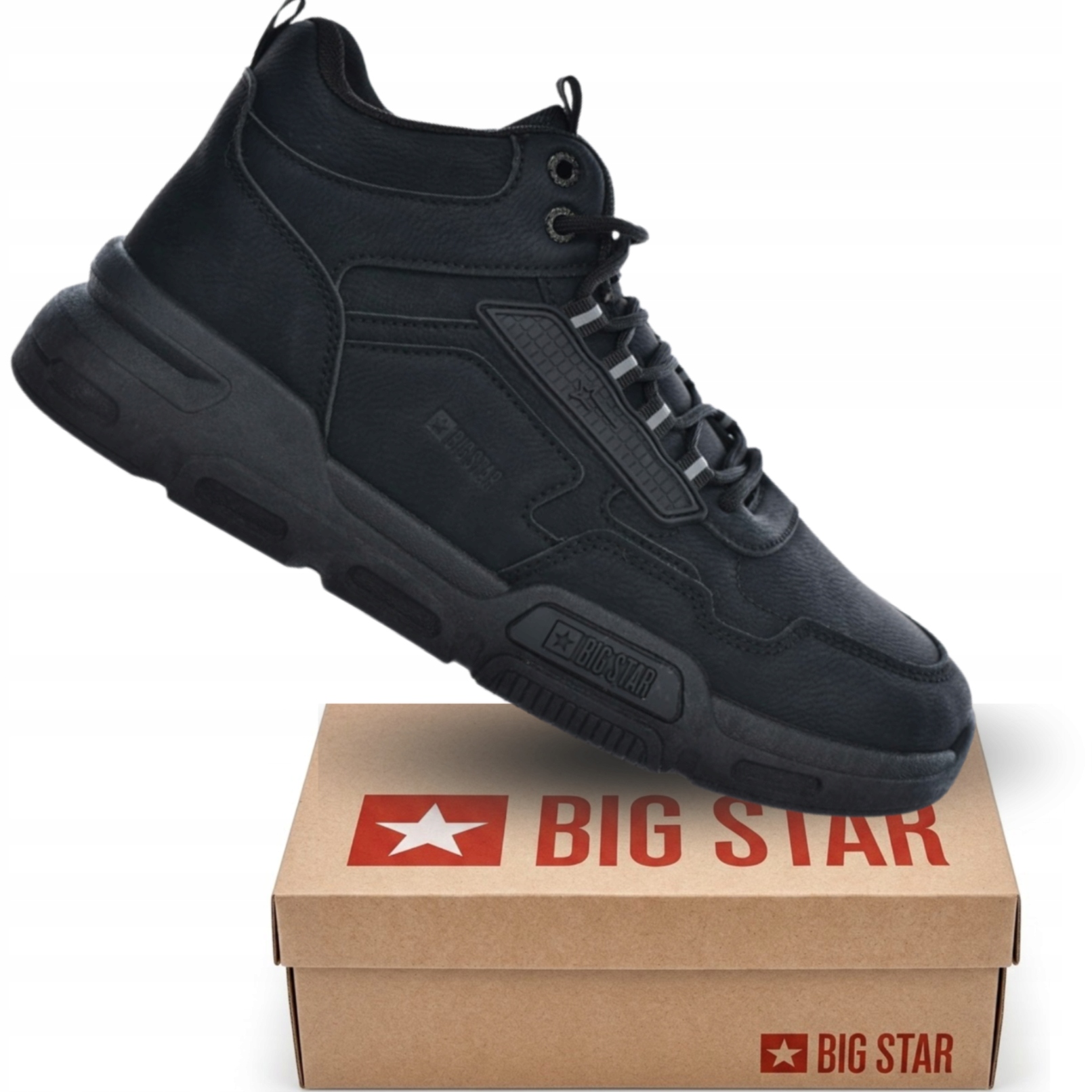 Pánské boty Big Star SS174282 černé tenisky vysoké sportovní zateplené