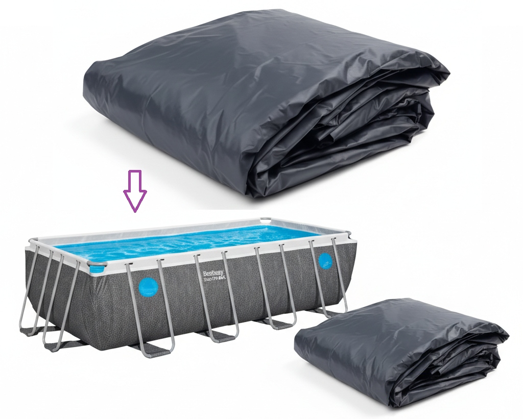 Kryt na obdĺžnikový bazén Bestway Power Steel 488 x 244 x 122 cm