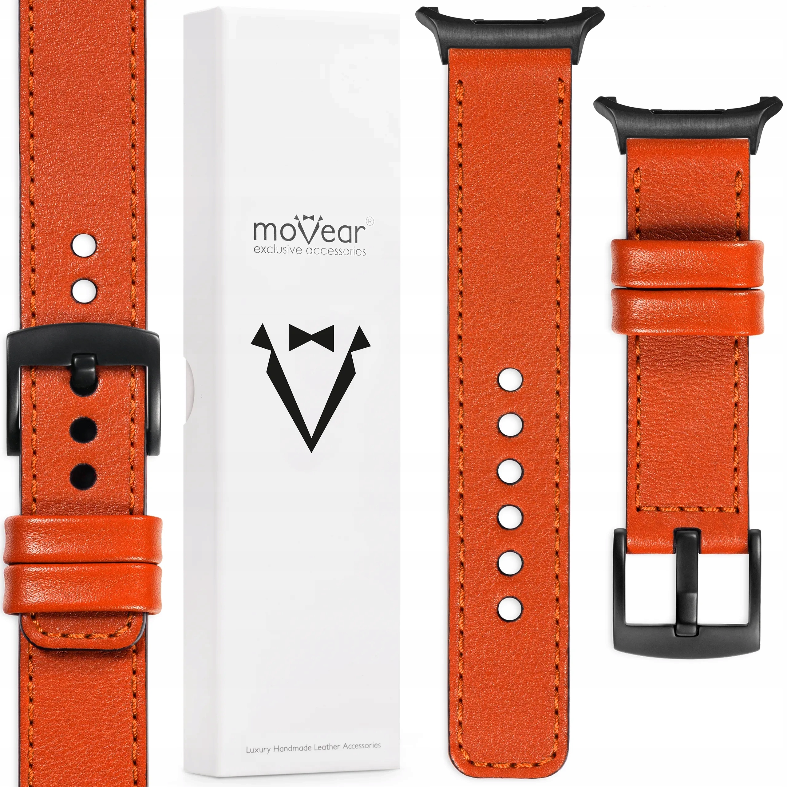 Prémiový kožený řemínek pro Samsung Galaxy Watch Ultra 22 mm Polský Movear