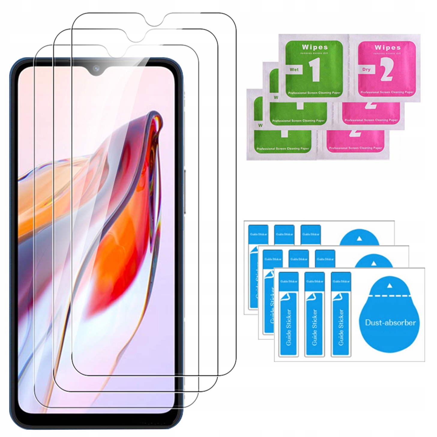

3X Szkło Hartowane Szybka 9H do Xiaomi Redmi 12C