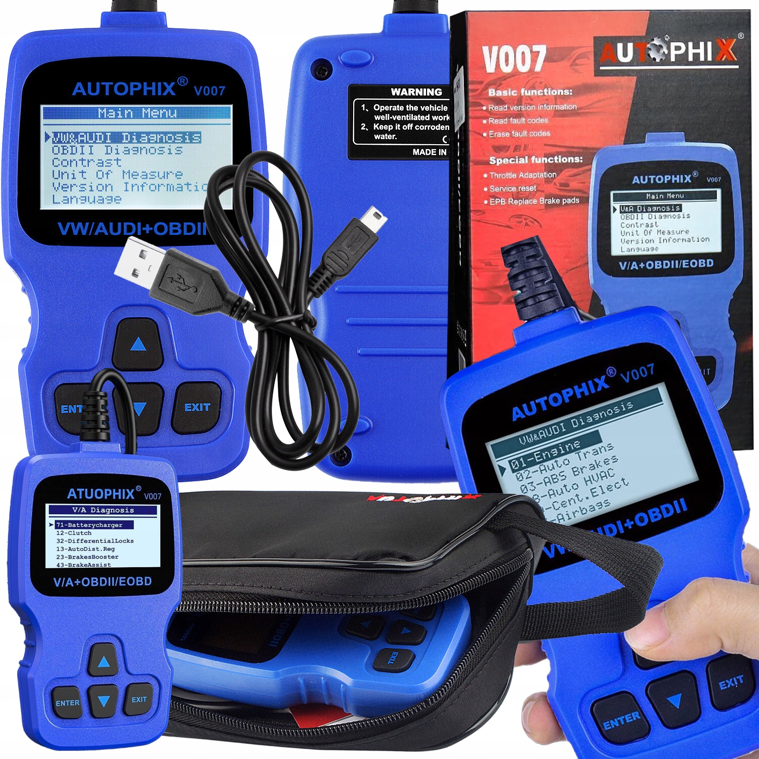 Tester Skeneru Počítač VAG+OBD2 Uds Can Polština Autophix