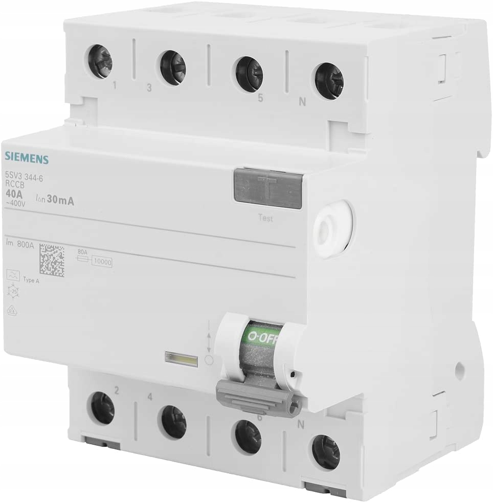 

Wyłącznik różnicowoprądowy 4P 40A 0,03A Ac Siemens
