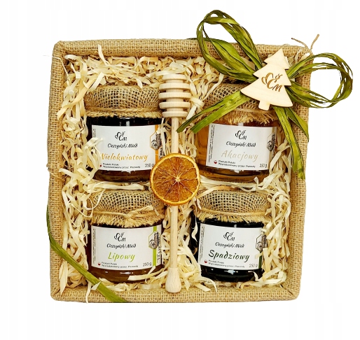 Levně Sada, koš dárek 4x250g palička Vánoce