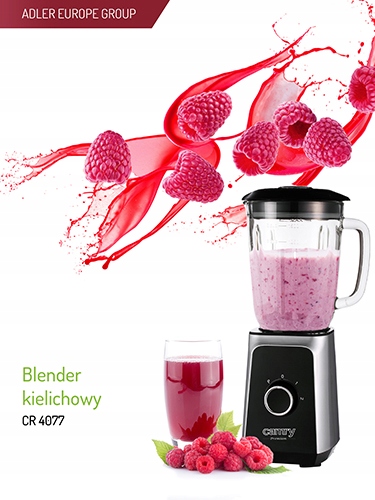 Blender Kielichowy CR 4077 1000W Szklany Dzbanek 1,5L Kruszenie Lodu