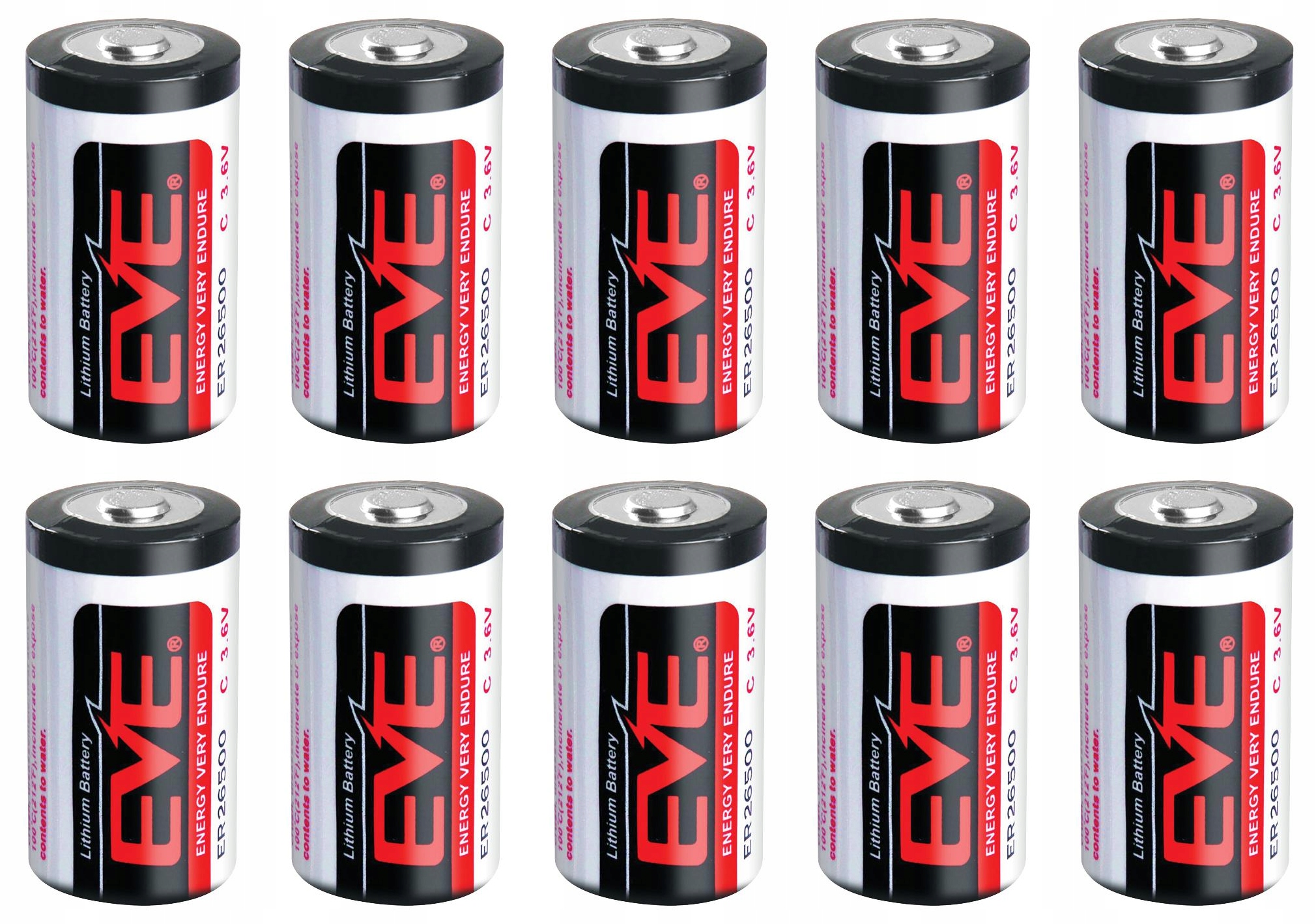 10 x Bateria ER26500 Eve 3.6V C LS26500 SL-770 SB-C02