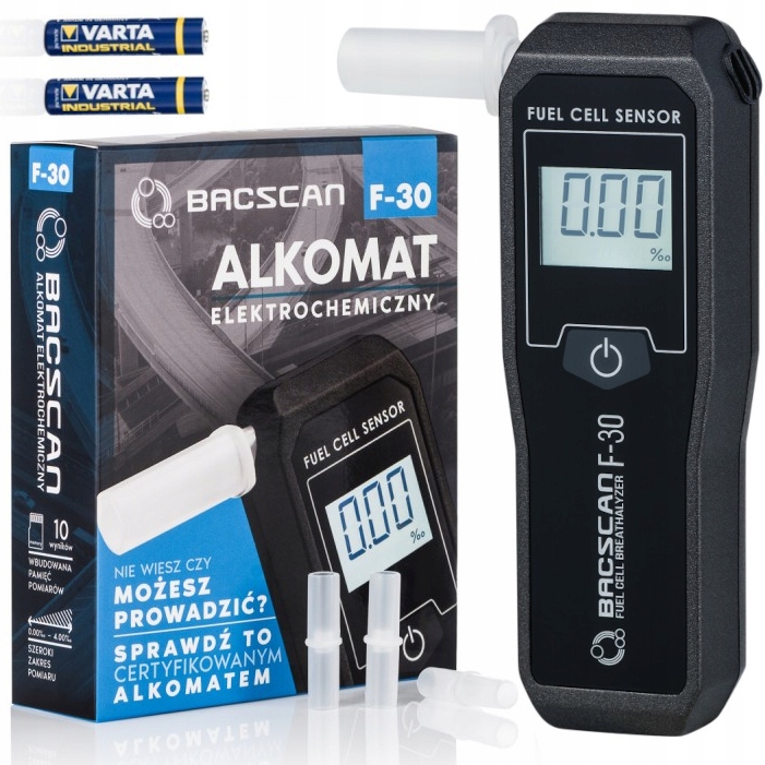

Bacscan F30 Alkomat + 3 ustniki +2 lata kalibracji