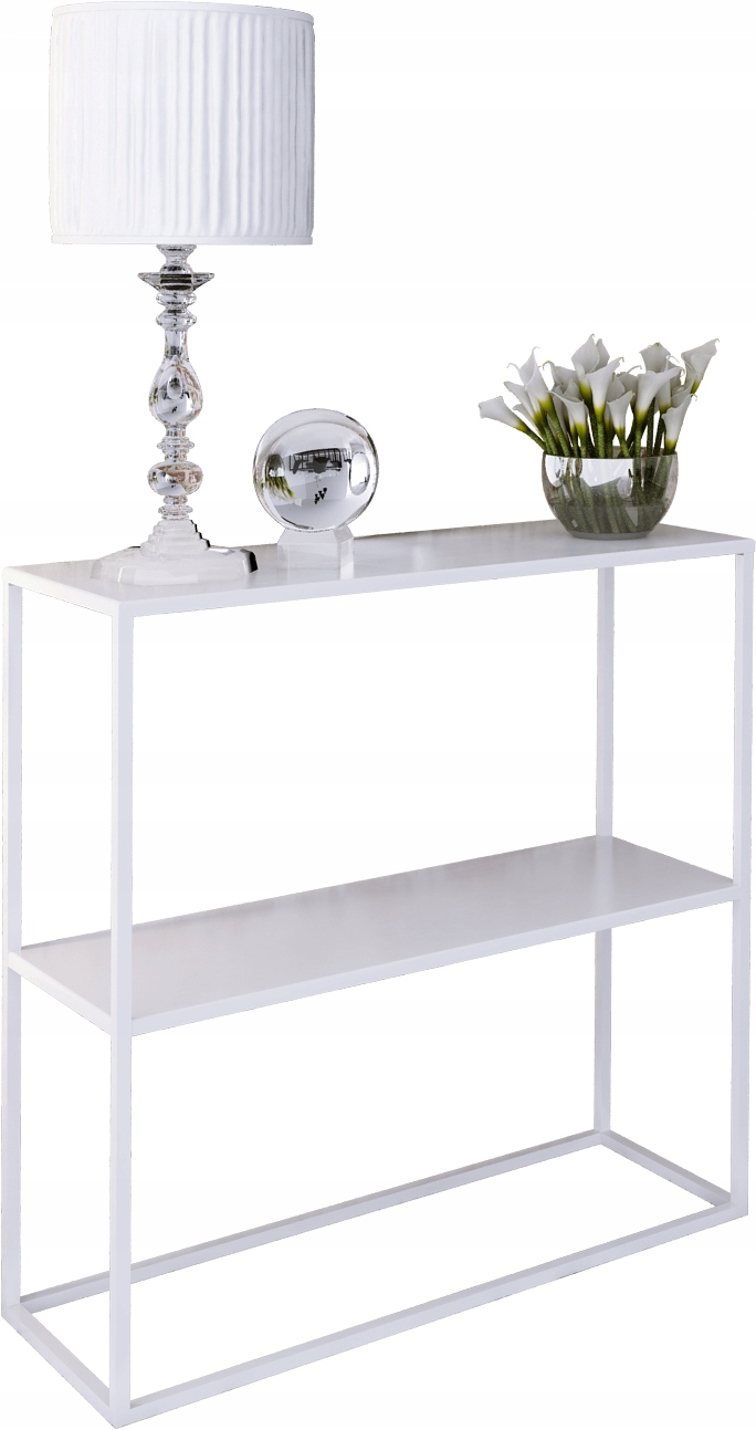 Nowoczesna Konsola Podwójna Przedpokój Loft Biały