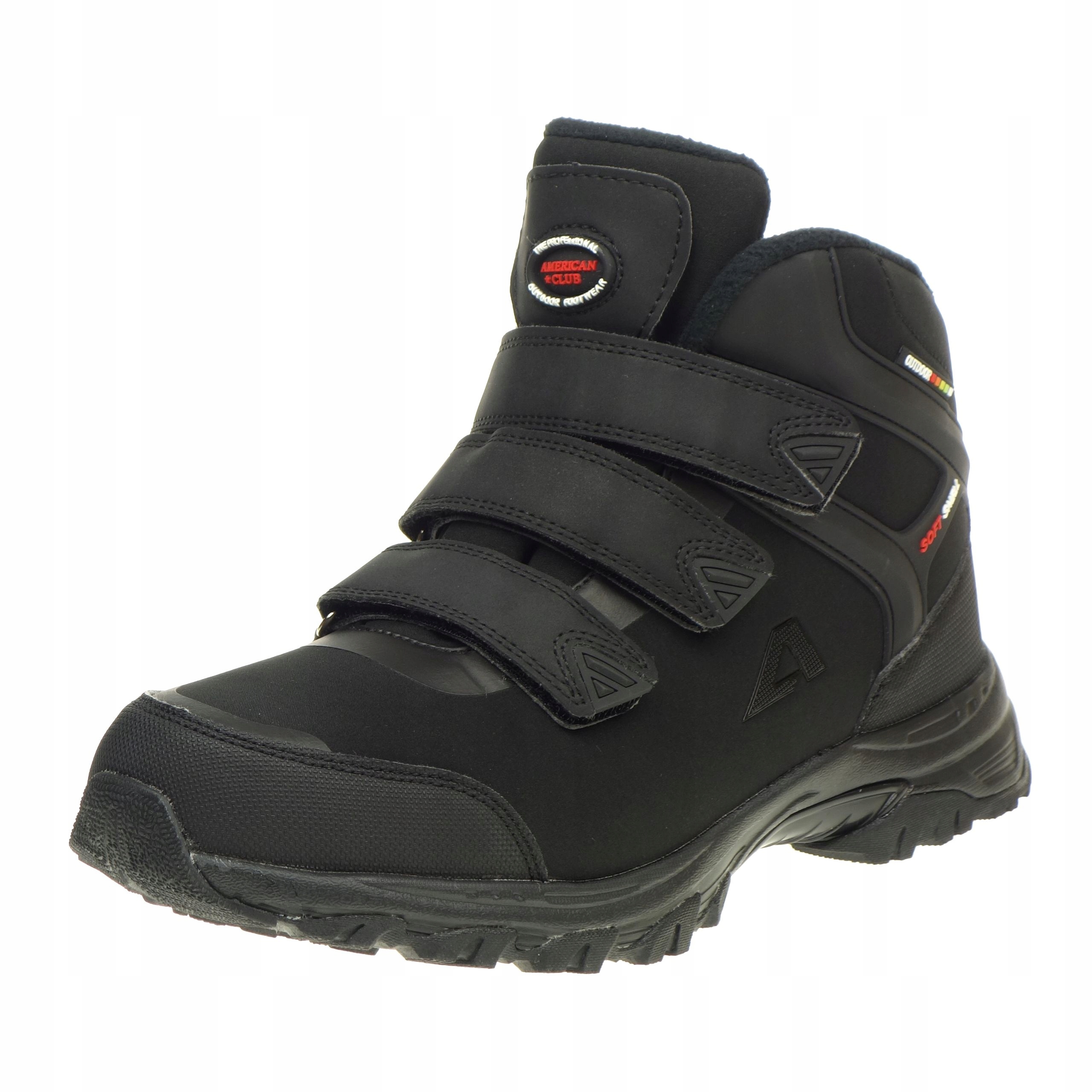 Buty Męskie Zimowe Trekking AMERICAN SoftShell Rzepy Outdoor Śniegowce 42 Model WT160B