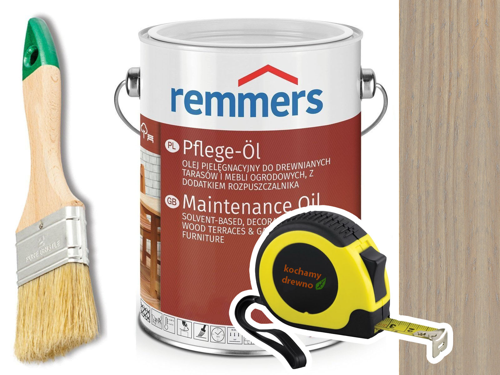 Remmers Pflege-Ol olej do tarasu Srebrnoszary 5L