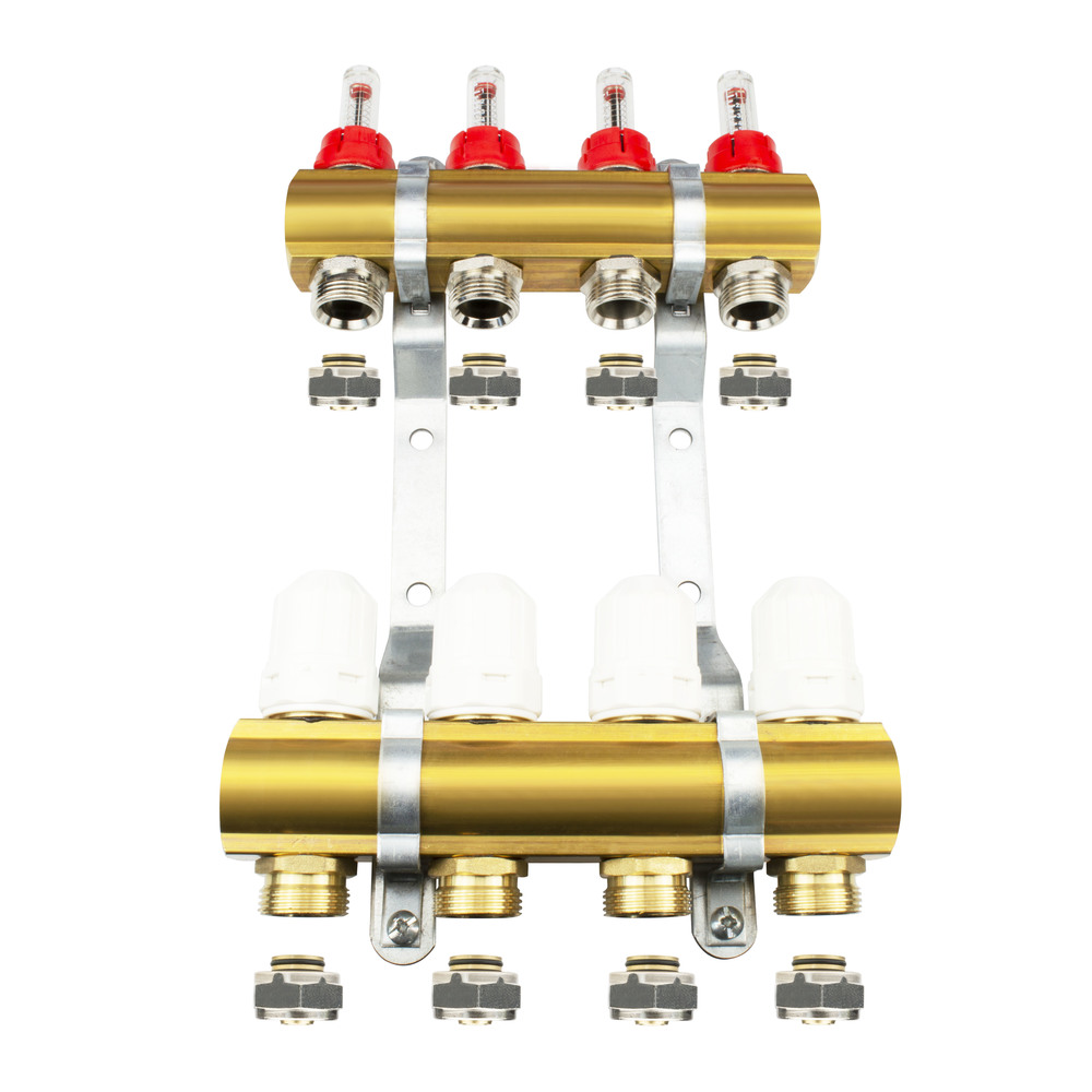 Rozdzielacz 4 instalacji cieplnych adaptery PEX Stan opakowania oryginalne
