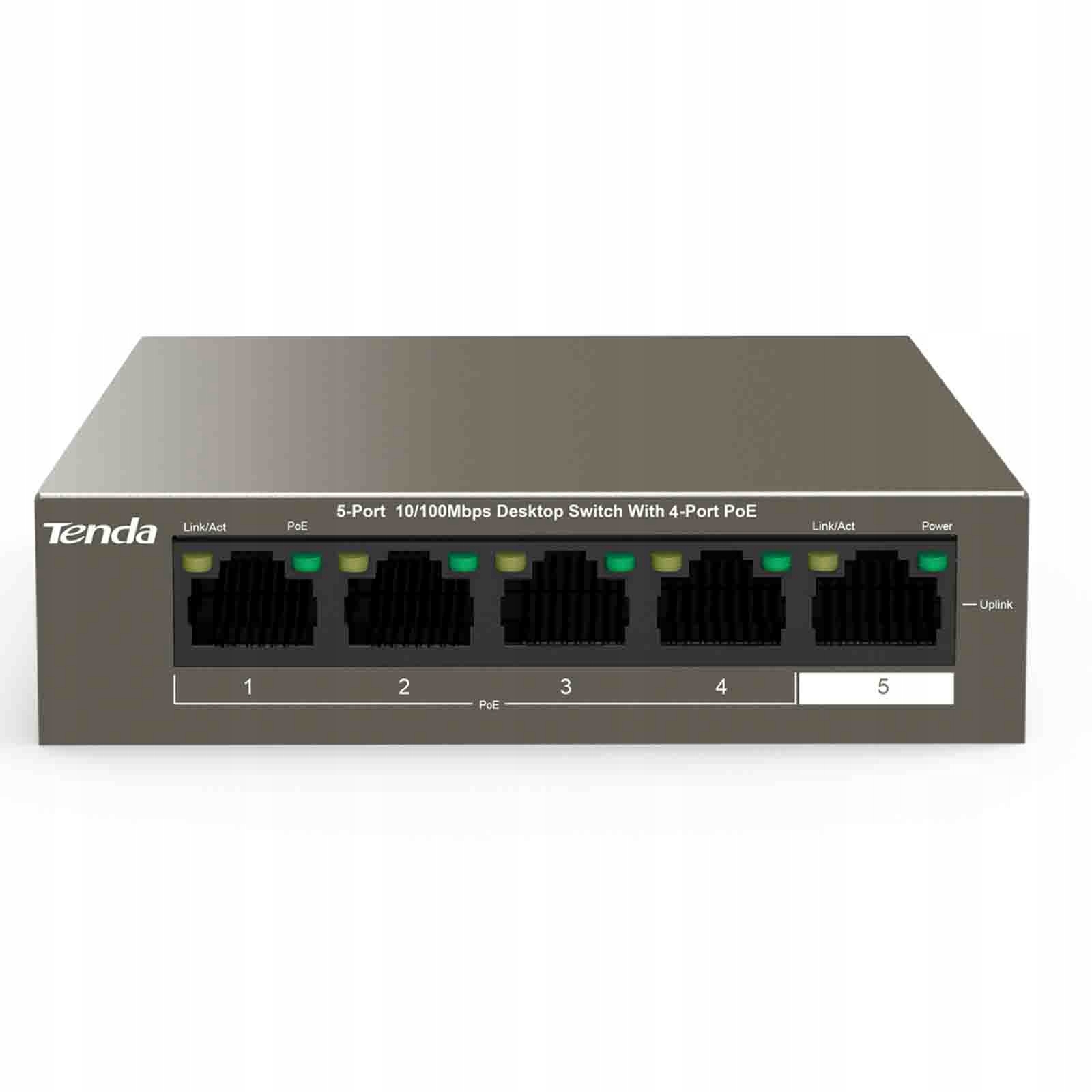 Tenda TEF1105P-4-38W switch 5xFE, 4xPoE
