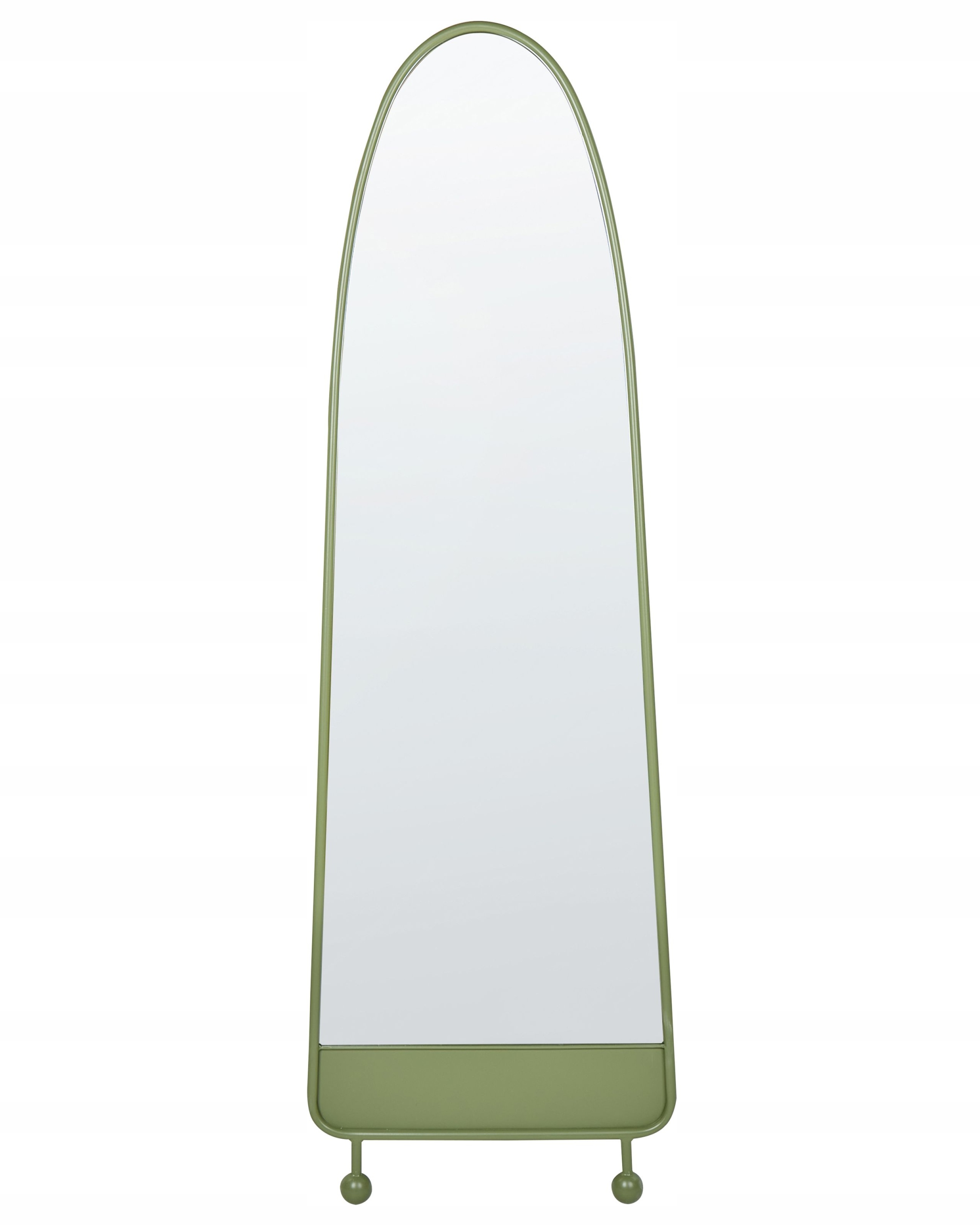 Lustro ścienne metalowe 45x146 cm zielone