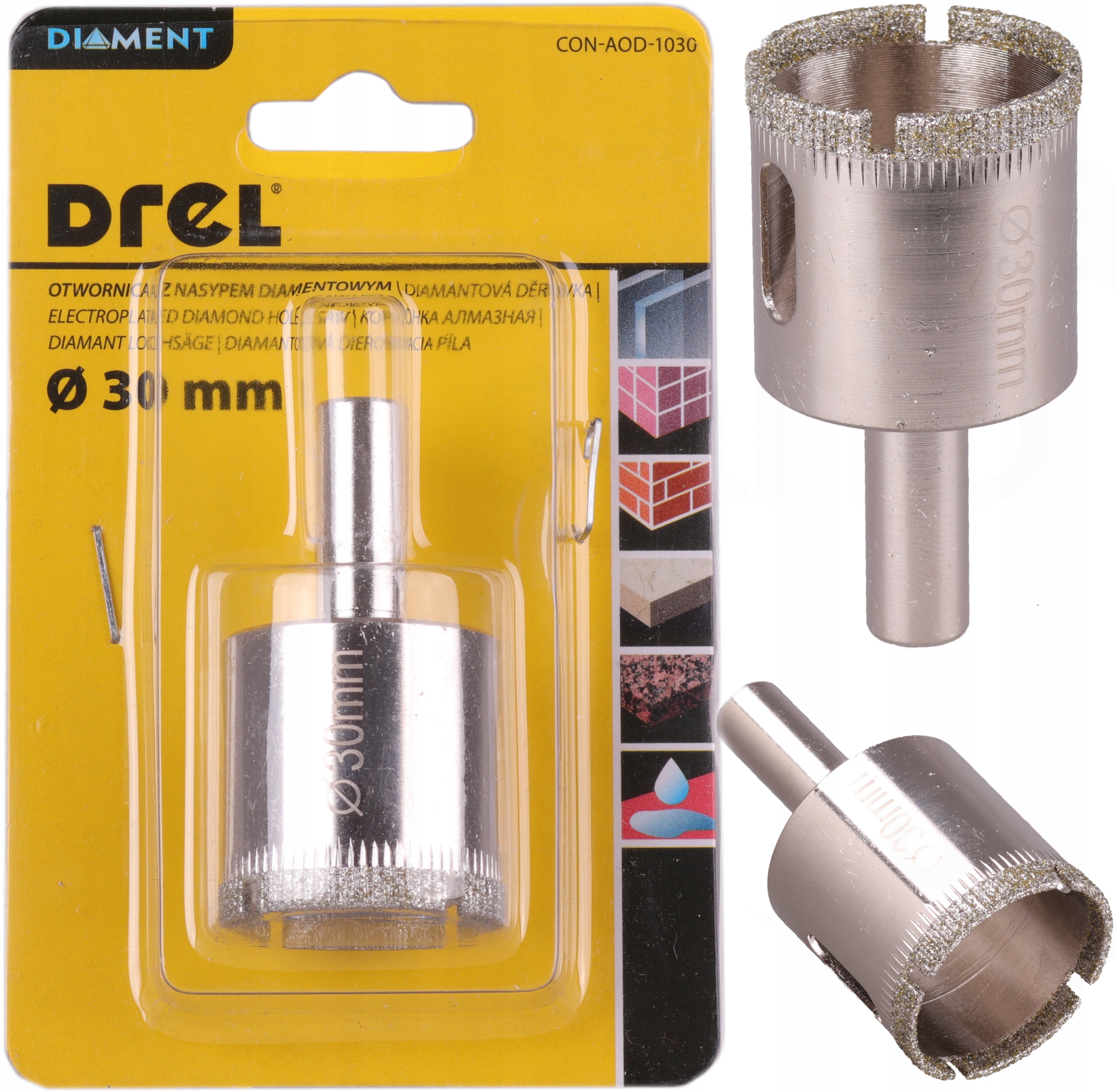 

Otwornica Diamentowa 30 mm Koronka Do Gresu Płytek