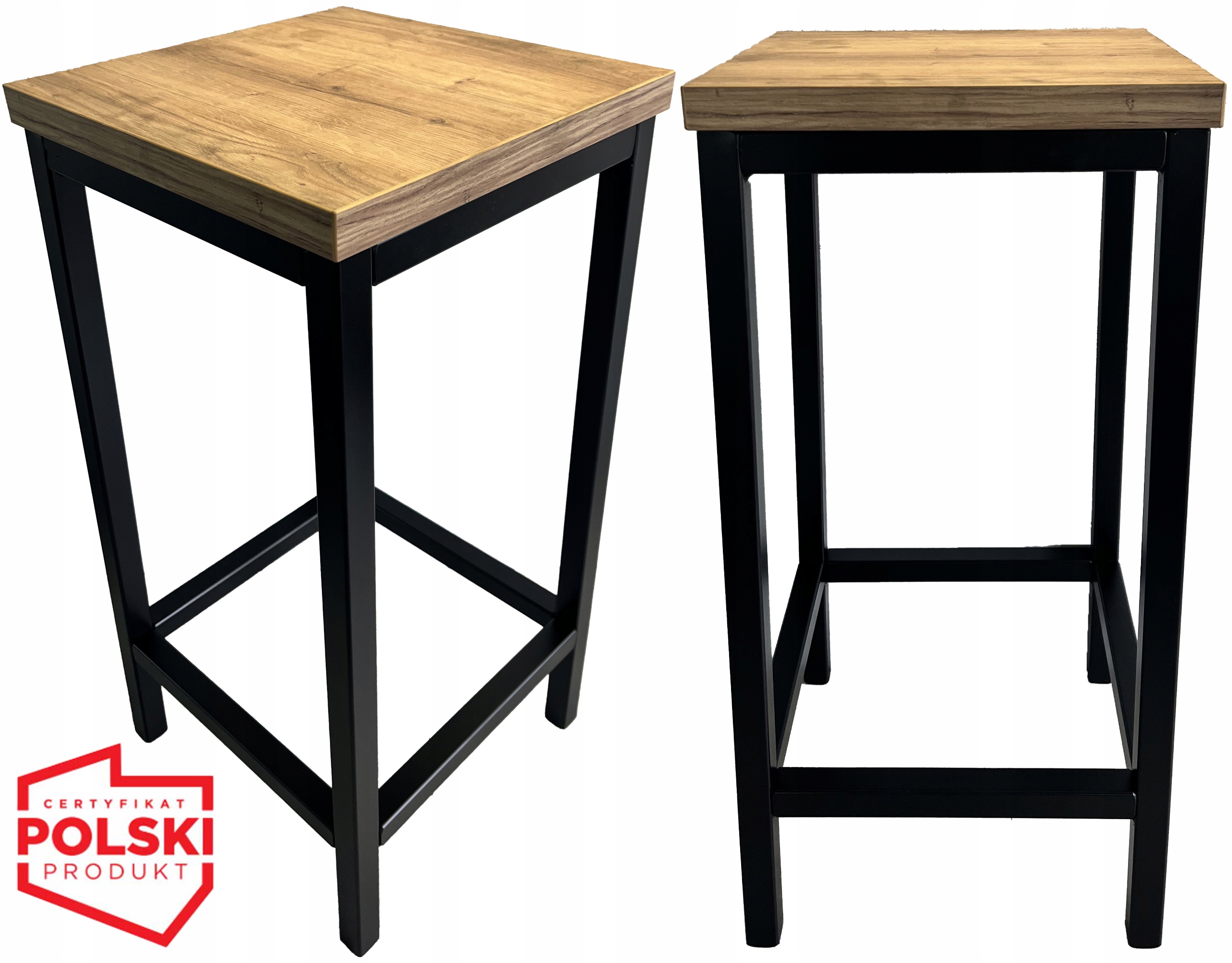 Barová Židle Kovový Kuchyňský Barový Stůl Loft 64,5 cm Polská Výroba