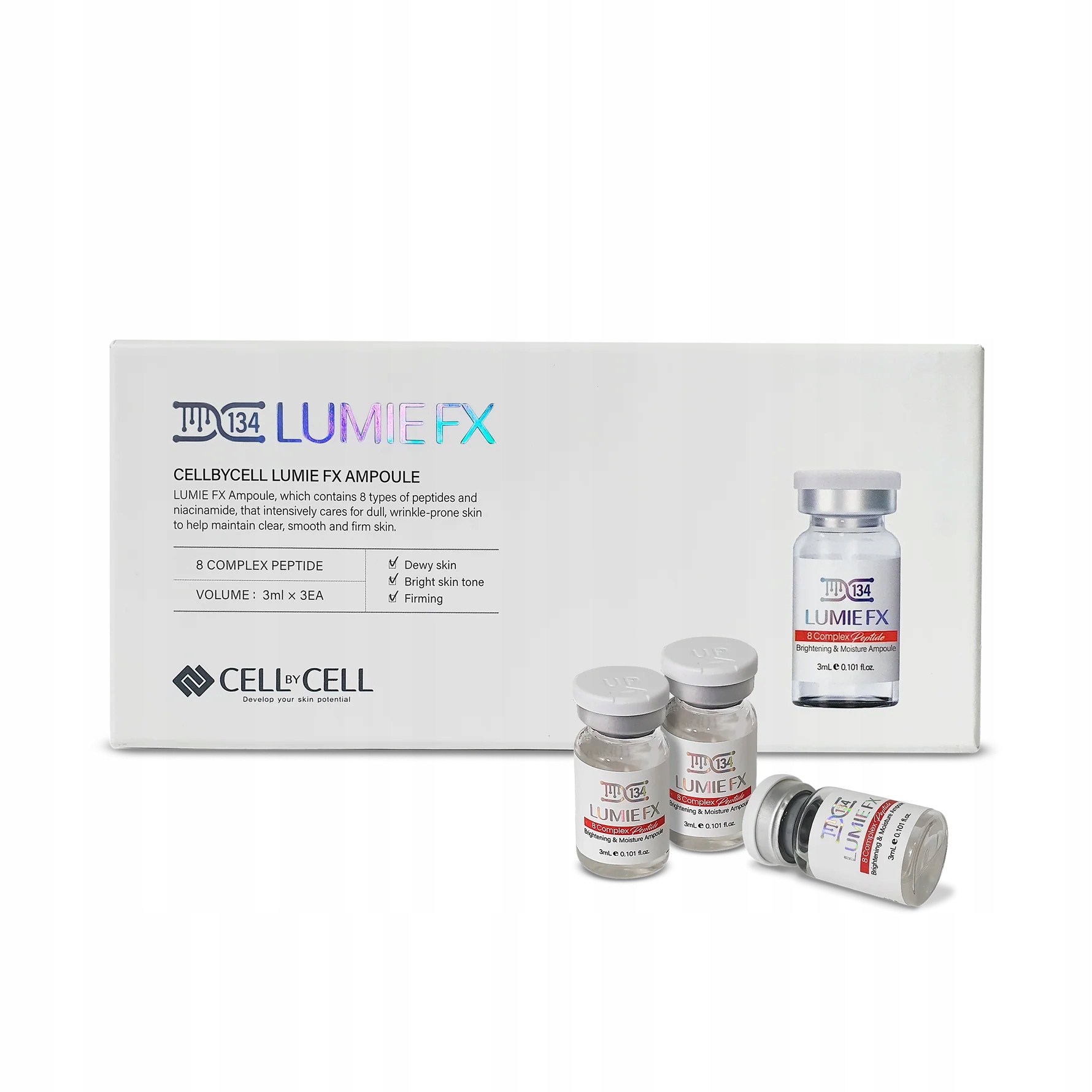 Ampułki Lumie Fx Cell by Cell skin booster peptydy lifting mezoterapia