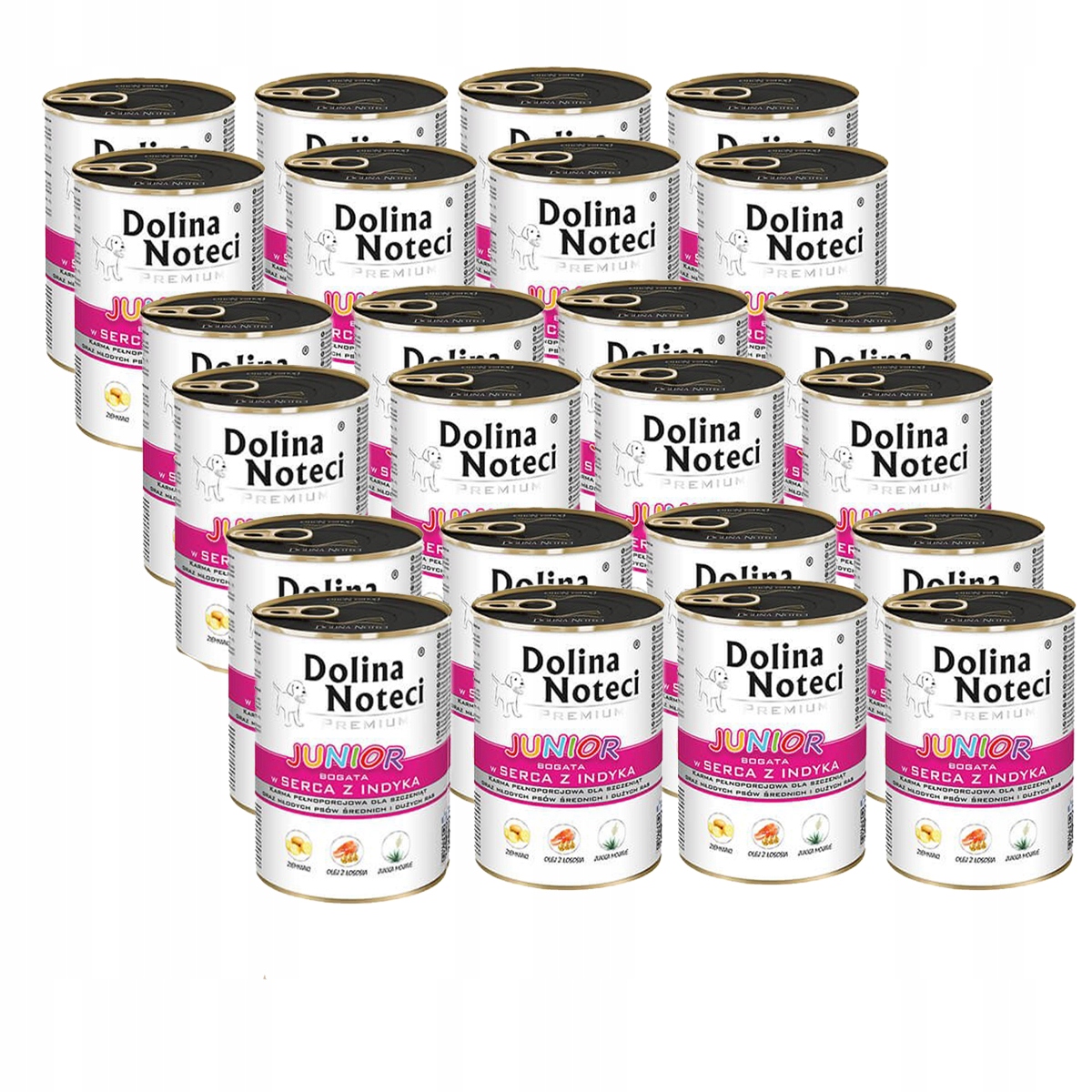Levně Dolina Noteci Junior bohatá na krůtí srdce 24 x 400 g
