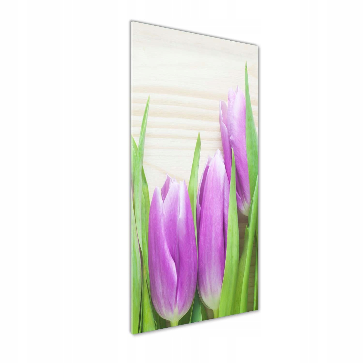 Fotoobraz na skle Fialové tulipány 50 x 125 cm