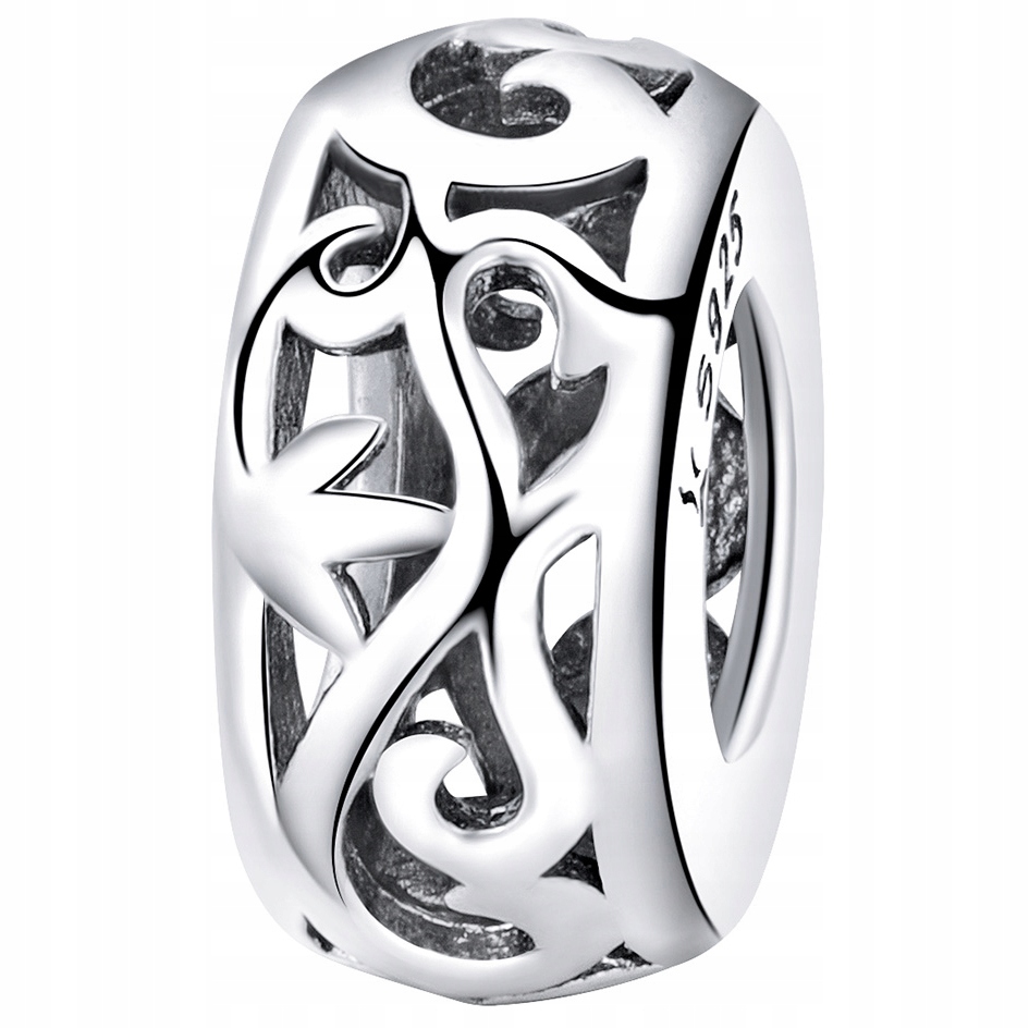 

Charms Ażurowy Koralik Bransoletka srebro pr.925