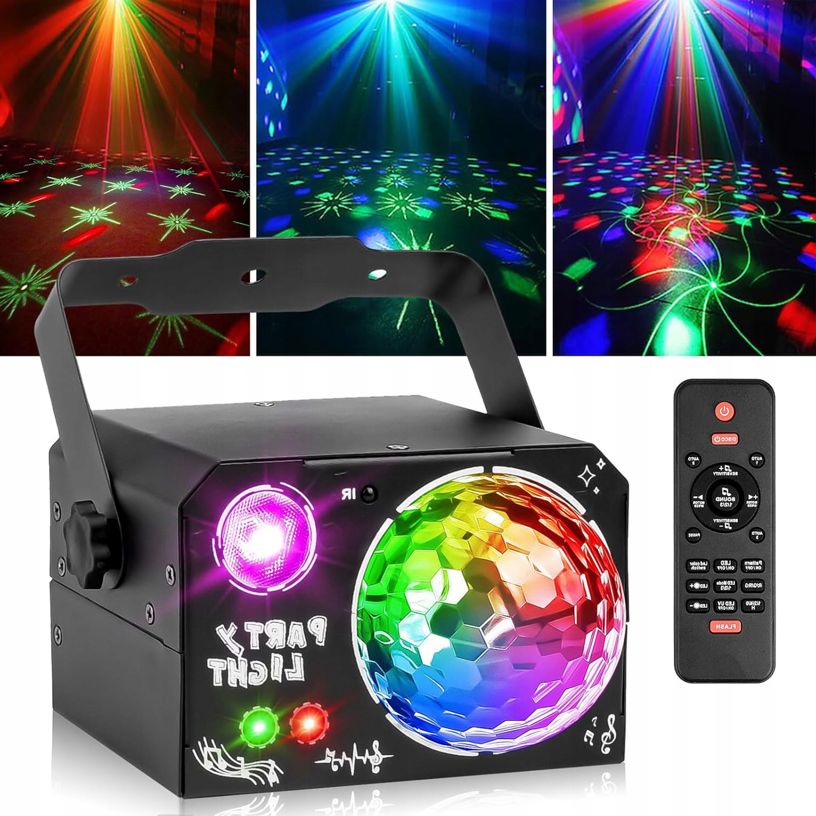 Led Světelný Efekt Disco Osvětlení Na Párty Laserová Koule Rgb Dálkové Ovládání