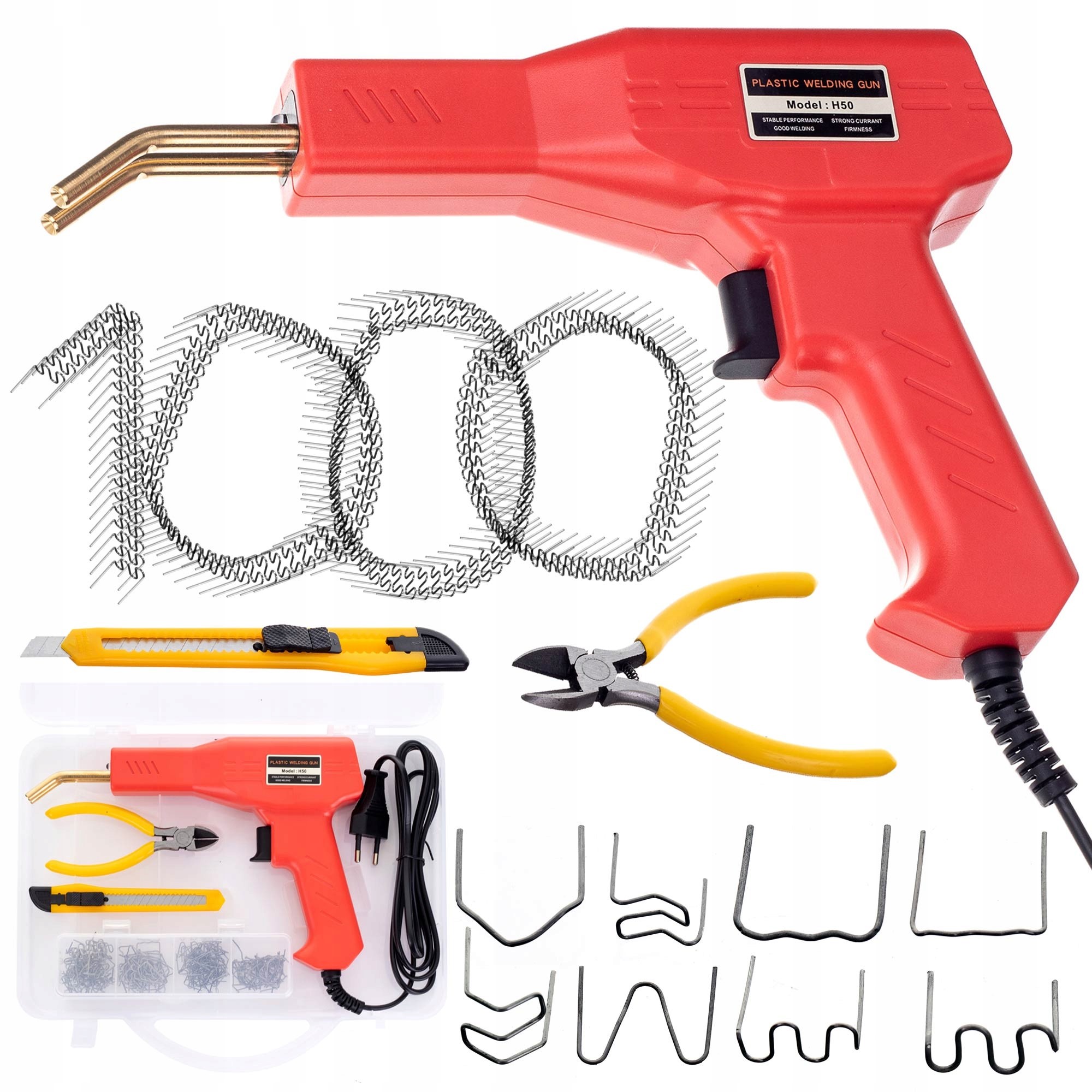 Sešívačka Plastů Svářečka Svařovačka Páječka Plastů 1000ks Spon