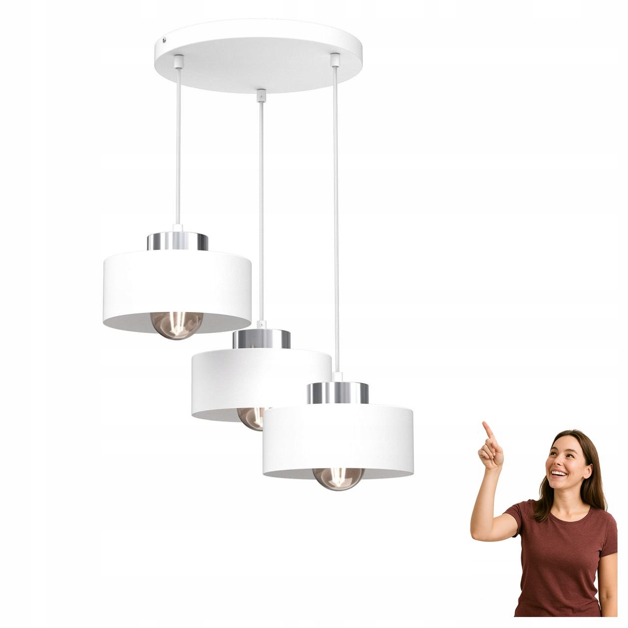 Trojitá závěsná lampa na kruhu Marti 9845 Luminex