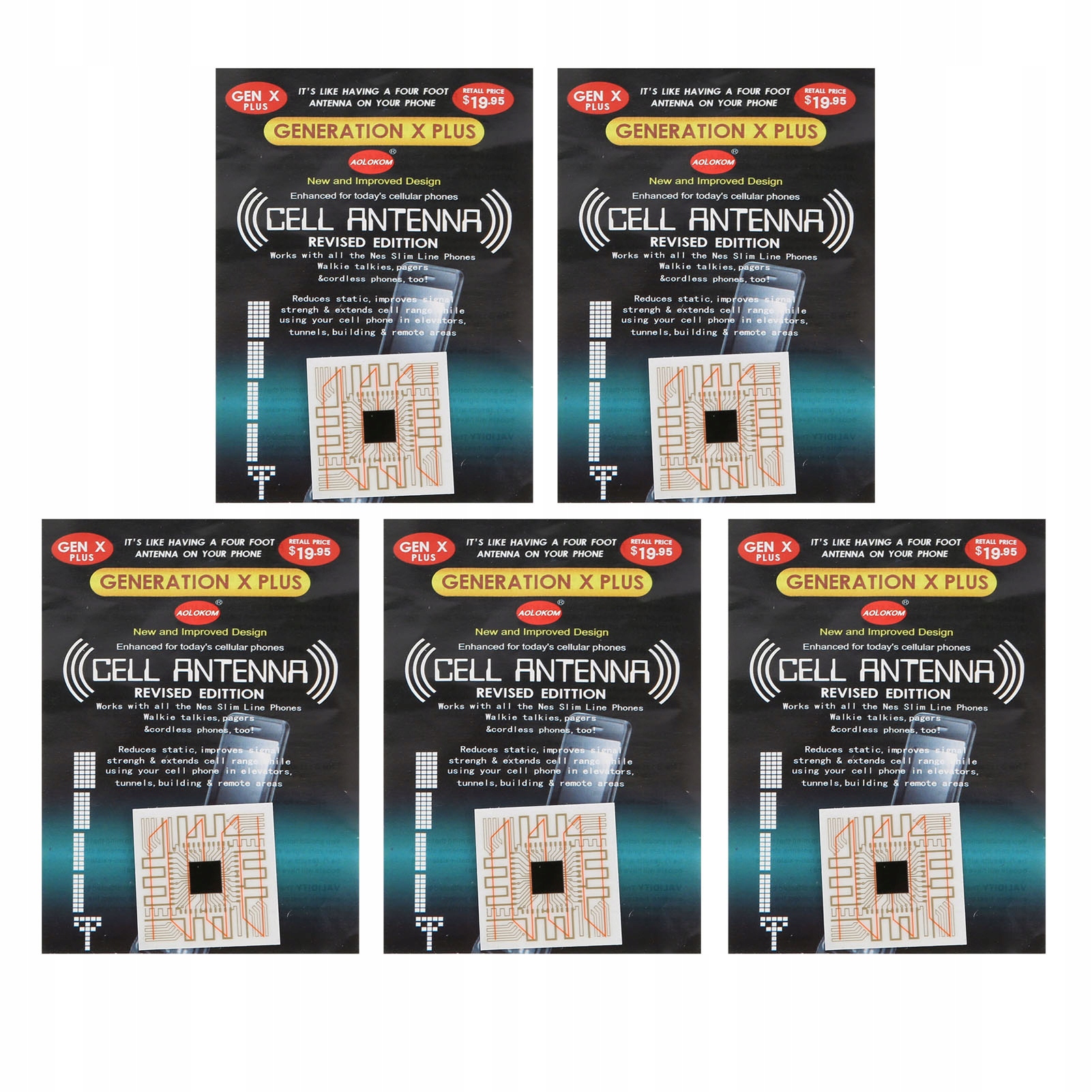 WZMACNIACZ ANTENOWY SYGNAŁU ZASIĘGU 5 SZT.