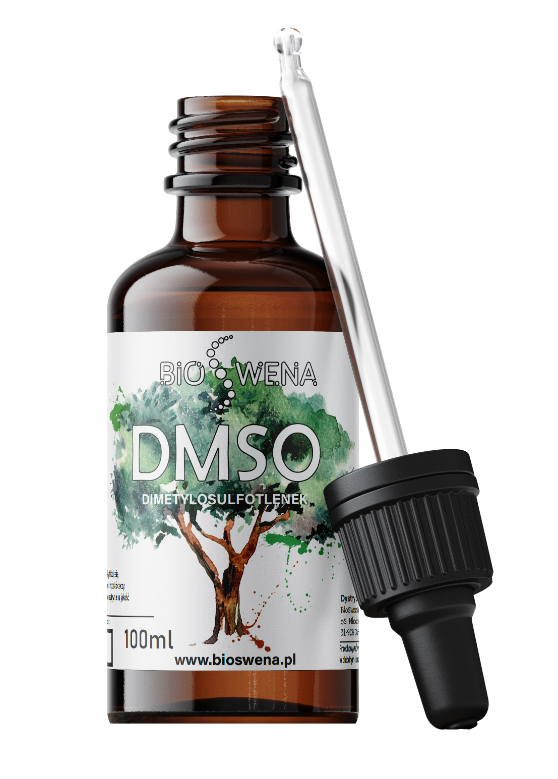

Dmso 100ml z pipetą Dimetylosulfotlenek Czysty