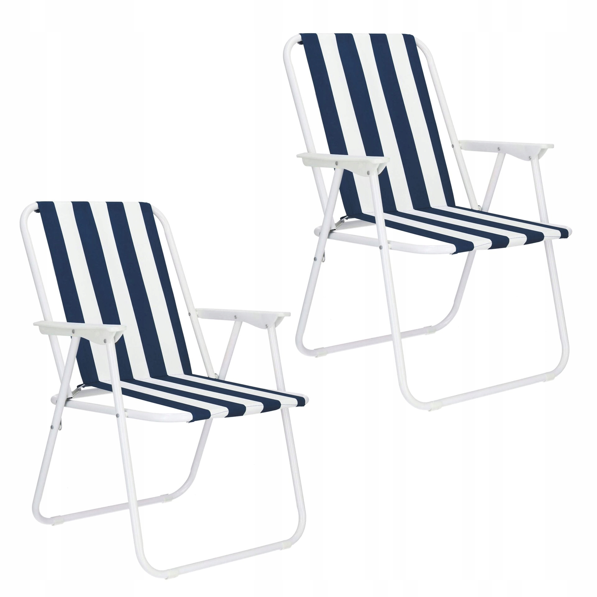 2x Skládací Plážové Turistické Křeslo Rybářské Křeslo Lehátko Balkon Terasa