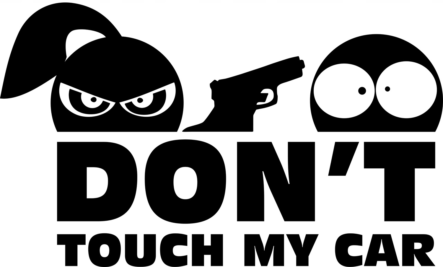 

Naklejka na auto Motyw Don't Touch My Car 15x9 cm
