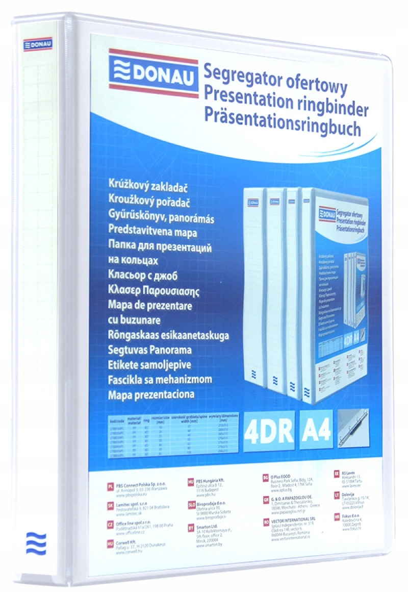 

Segregator ofertowy Pp A4/4RD/40 biały ringowy