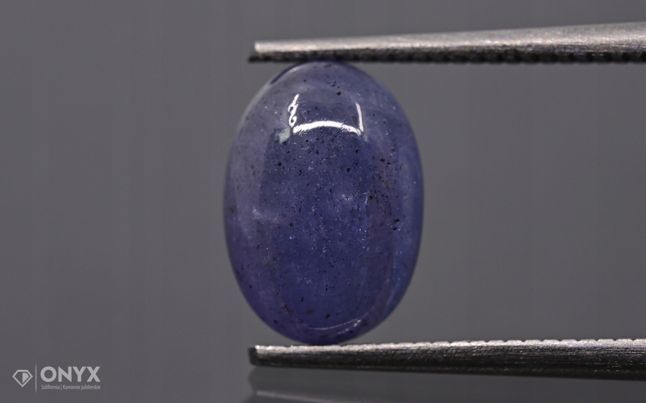 Tanzanit kabošon ovál 9,5x7 mm