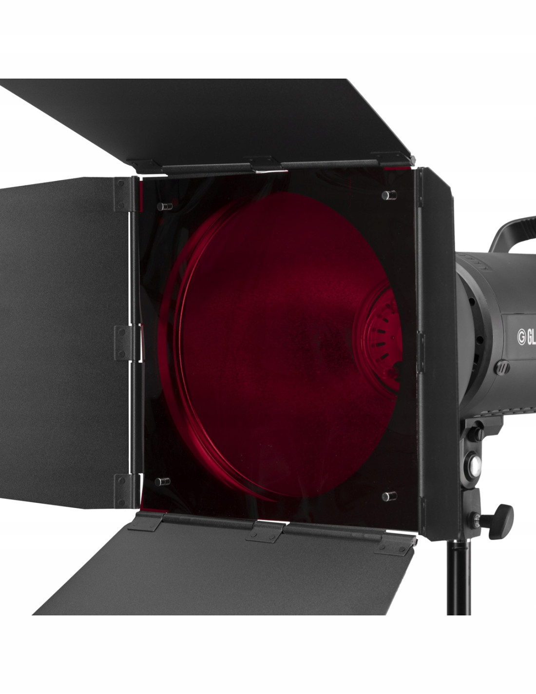 Brána s filtry pro lebku GlareOne Pro Reflector o průměru 24 cm.