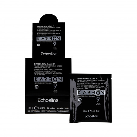 Echosline Karbon 9 Zesvětlovač vlasů v sáčcích 24 x 35 g