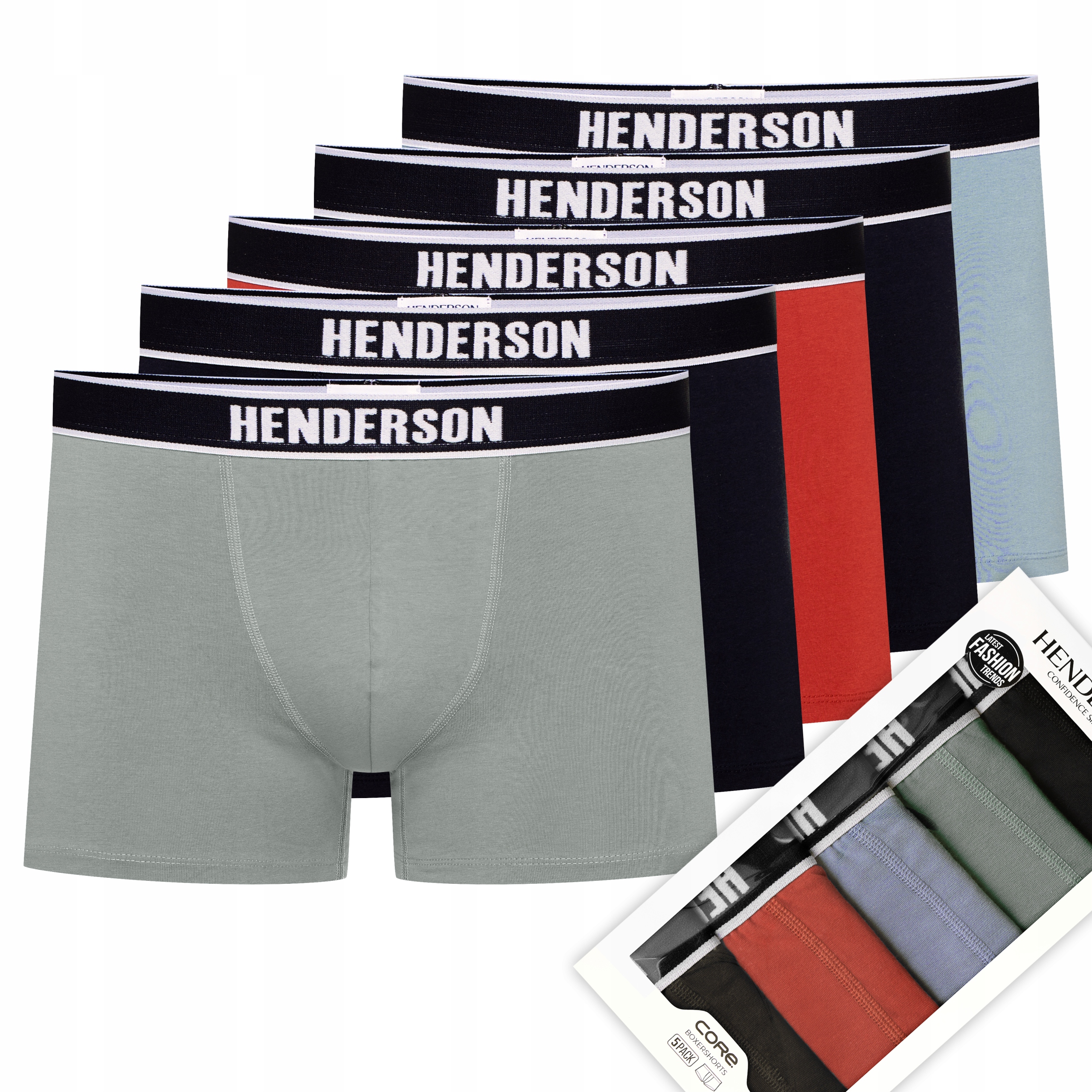 Pánské Boxerky Henderson Soon 42704 šortky Dlouhé Nohavice 5-BALENÍ L