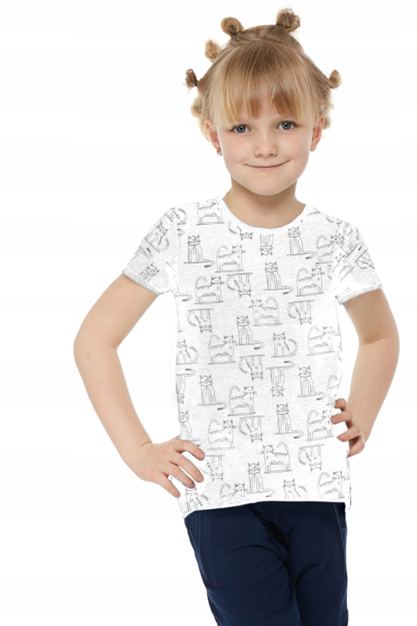 

Moraj T-shirt dziewczęcy Koty Bawełna 134-140