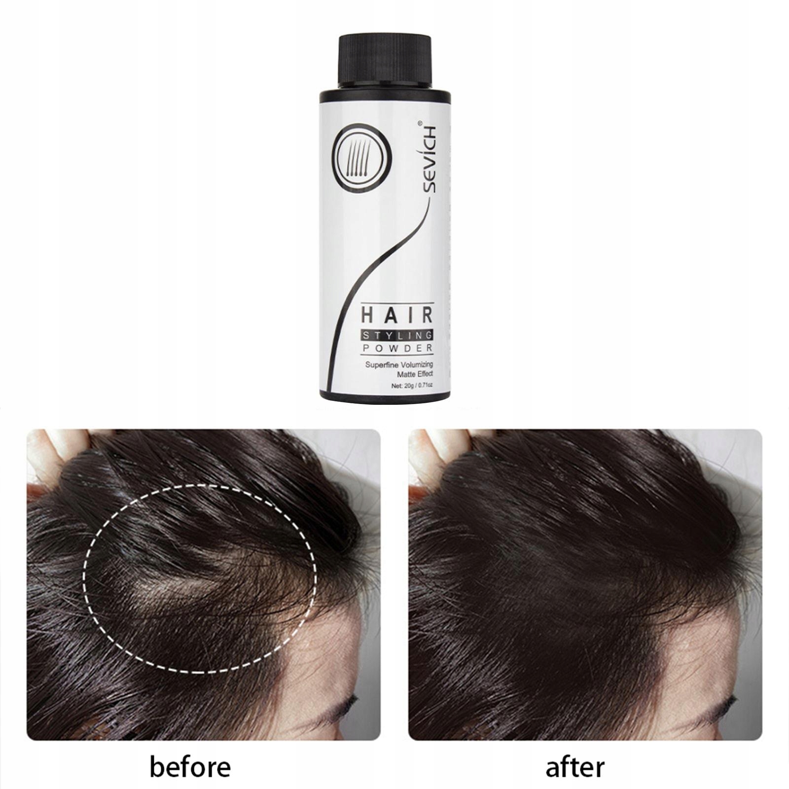 0.71 uncji puder do włosów Proszek do włosów Linia inna