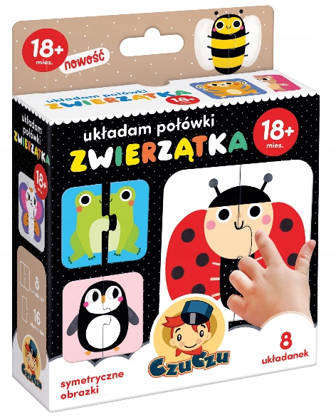 PUZZLE CzuCzu Układam połówki Zwierzątka ZESTAW