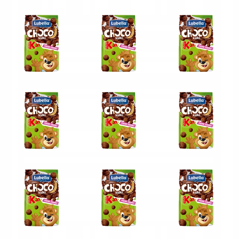 Lubella Mlékovky Choco Kuličky Obilné kuličky s čokoládovou příchutí 500 g X9