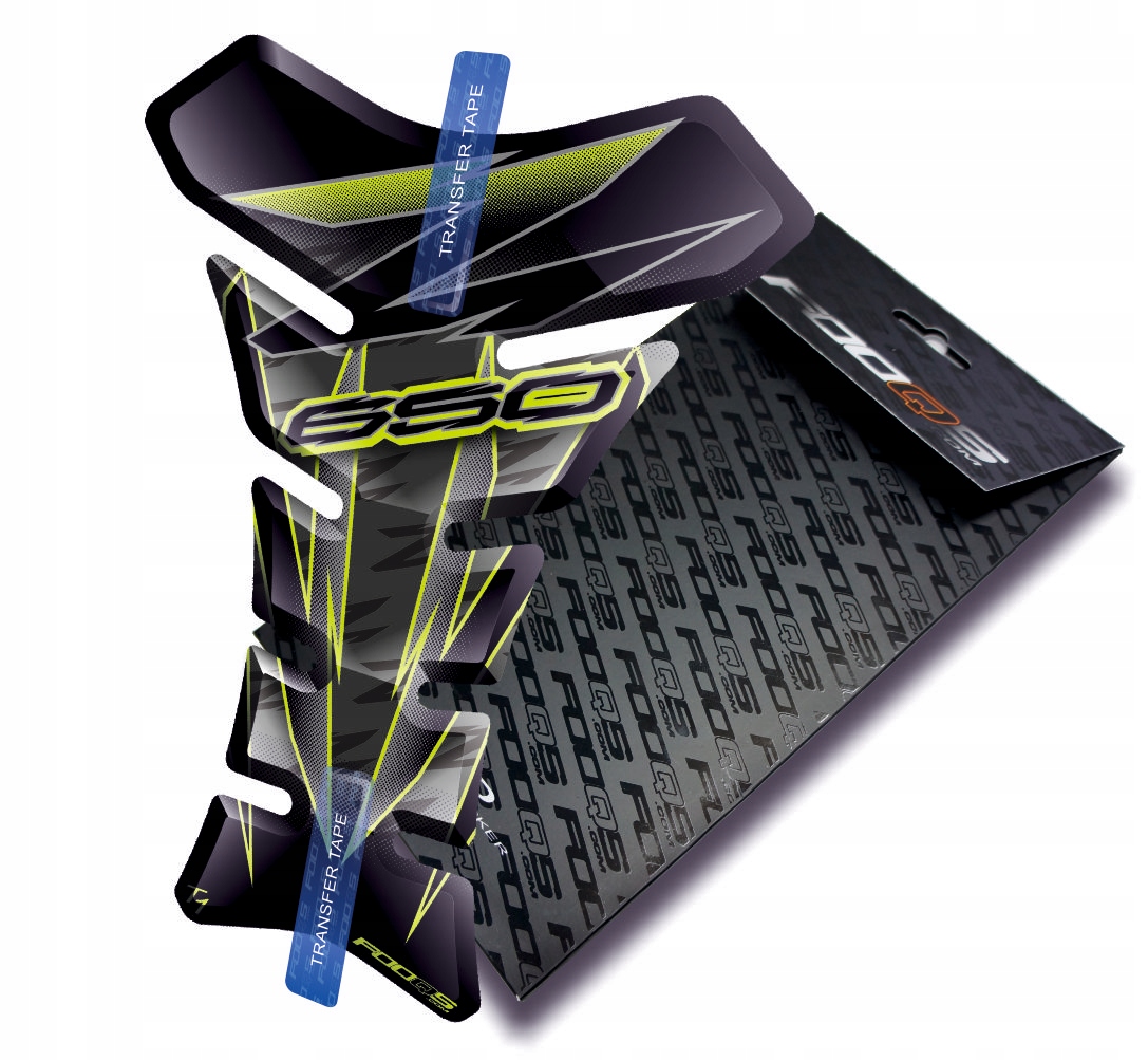 Tank-pad od firmy Fooqs pro Kawasaki Z-650 Černý Fluo