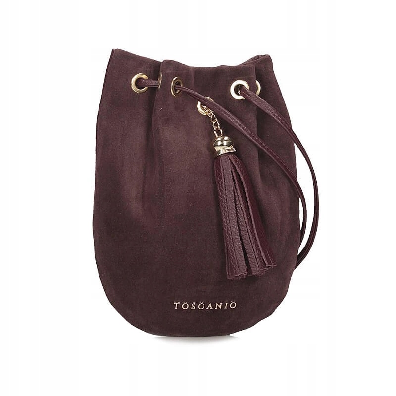 Originální kožená Kabelka Přes Rameno Kabelka přes rameno Toscanio G96 Bordo D54