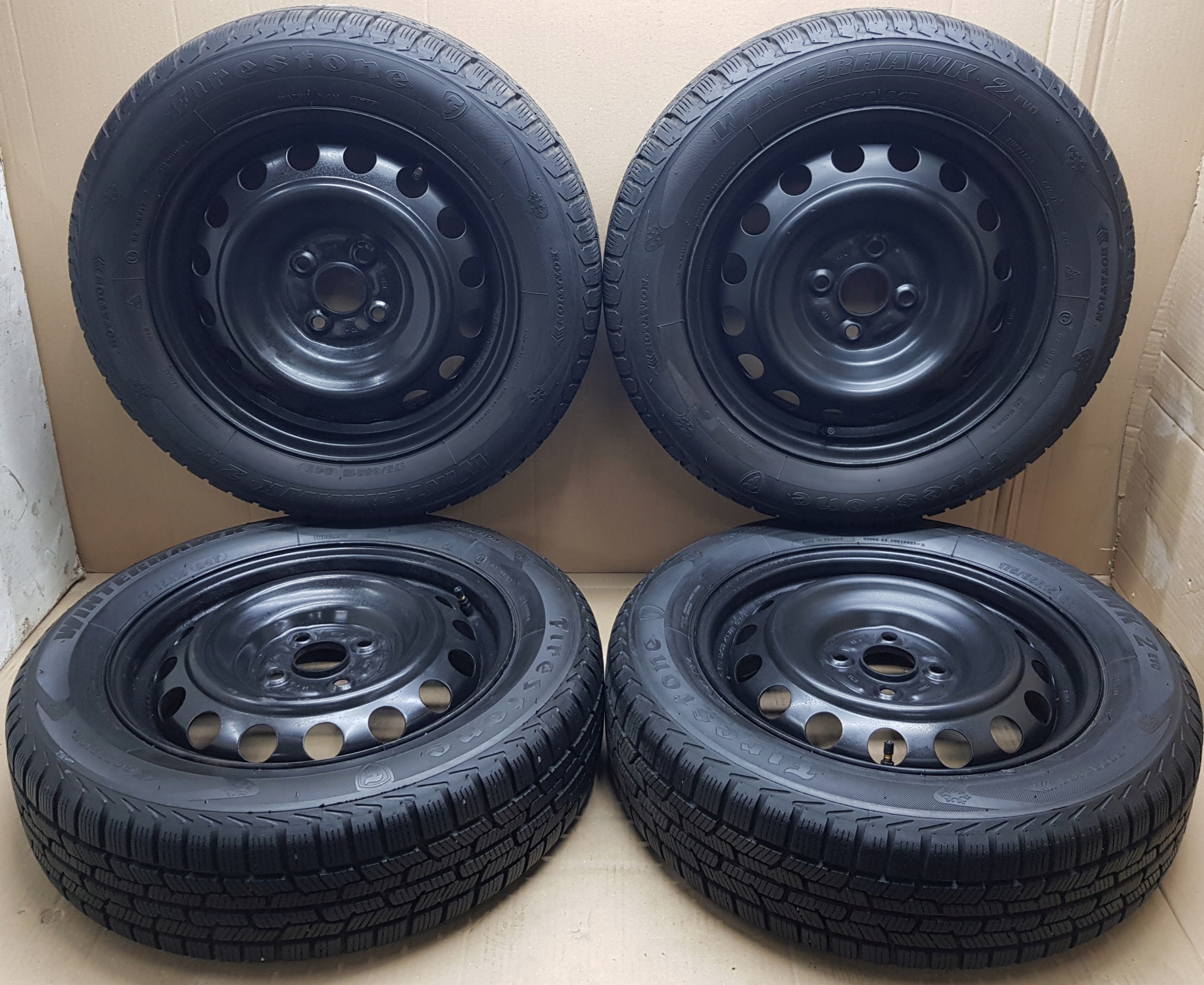 4x KOŁA ZIMA 15" TOYOTA YARIS II III P9 COROLLA E12 4x100 ET39 5jx15 + TPMS