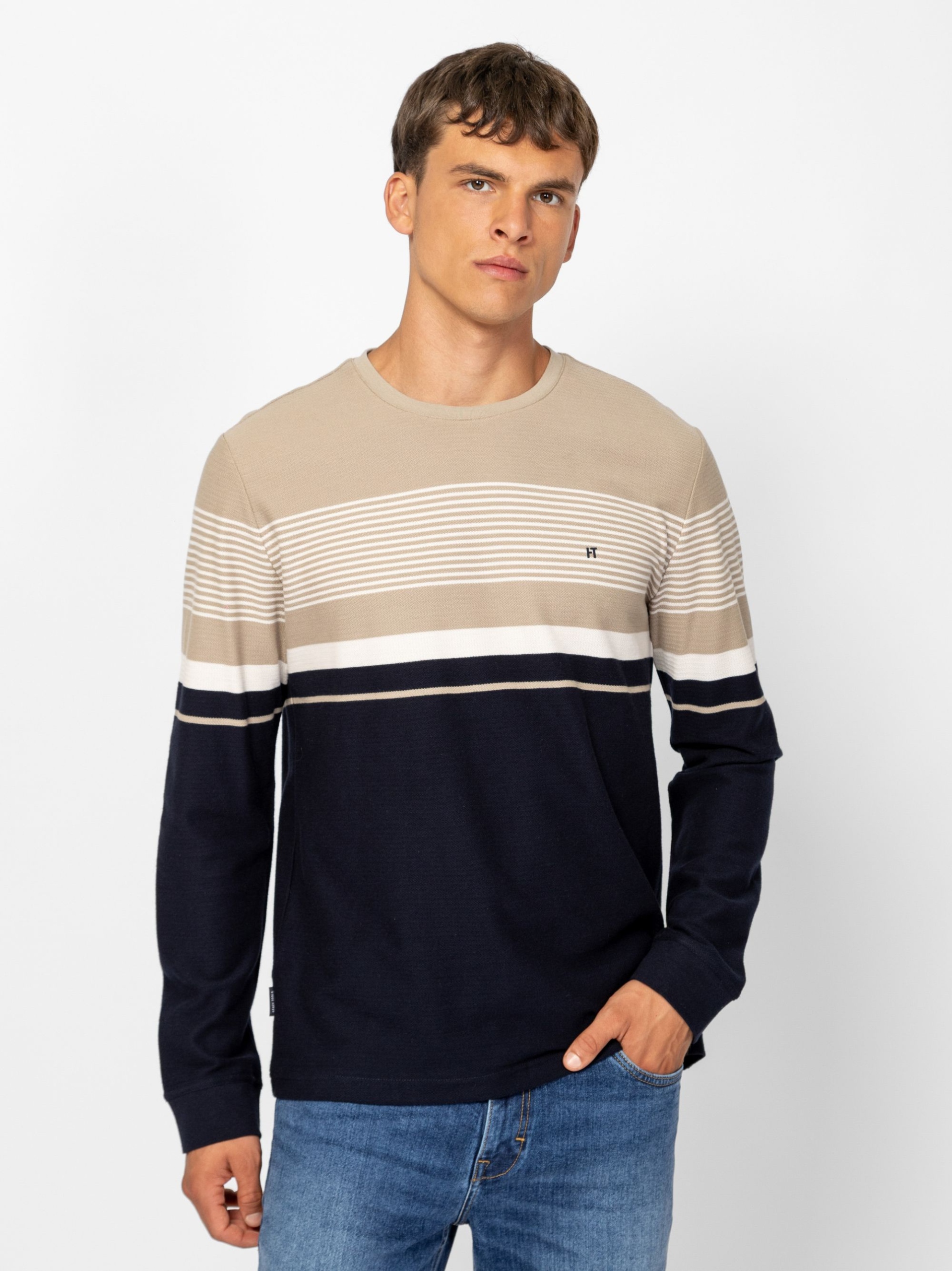 Heavy Tools Pánské Tričko s dlouhým rukávem Cave Sesame Vícebarevné L